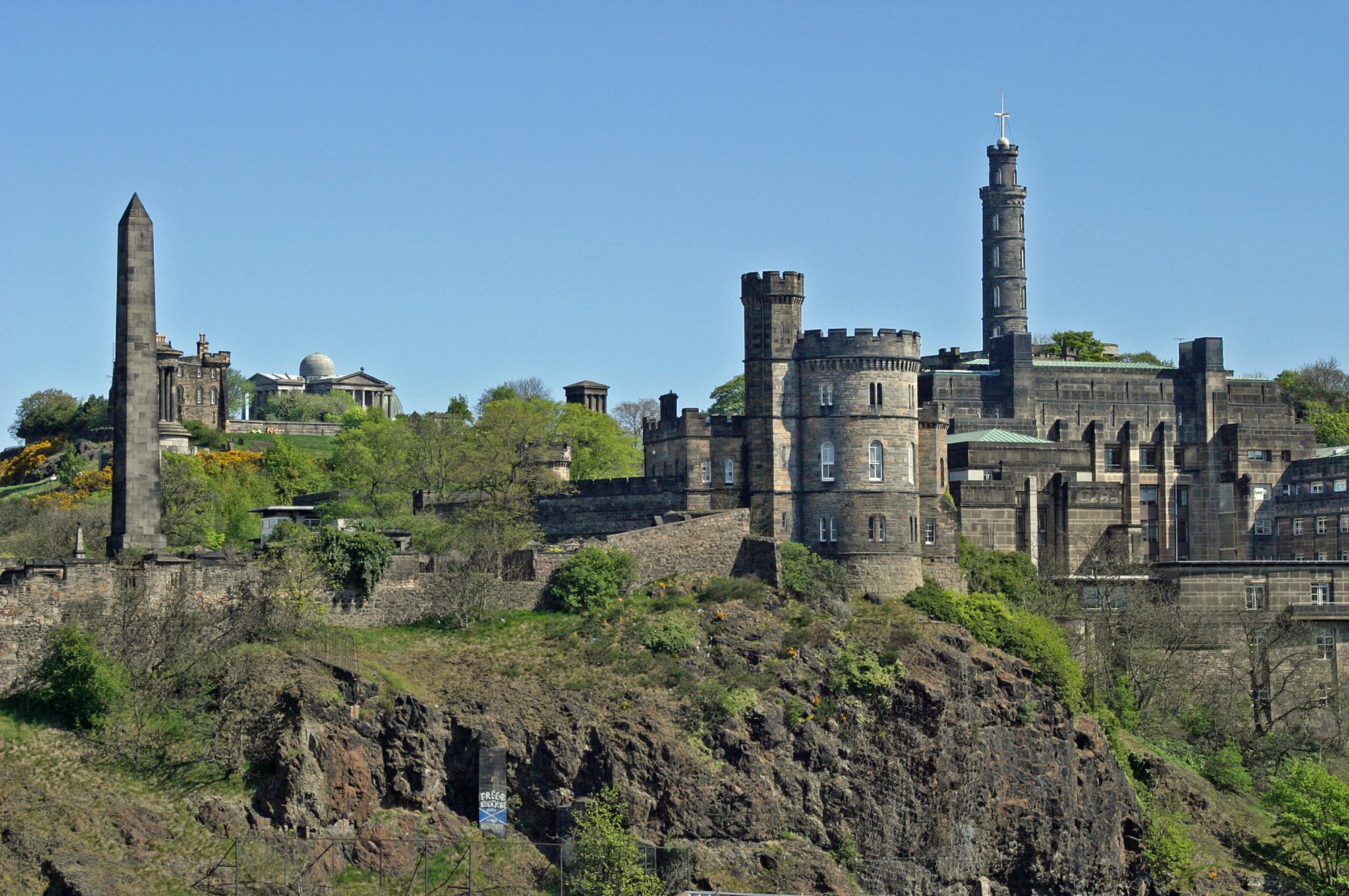 Monuments on Calton Hill, Edinburgh