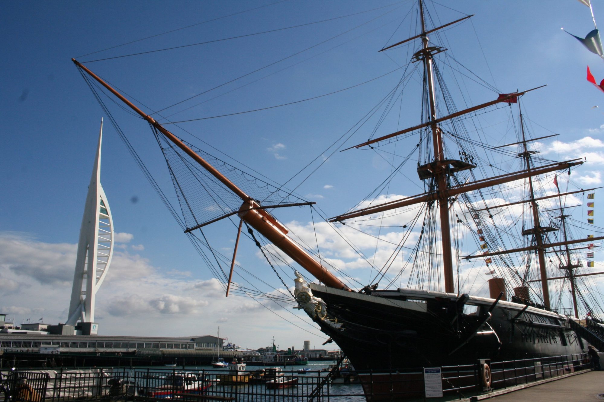 HMS Warrior moored at Portsmouth Historic Dockyard