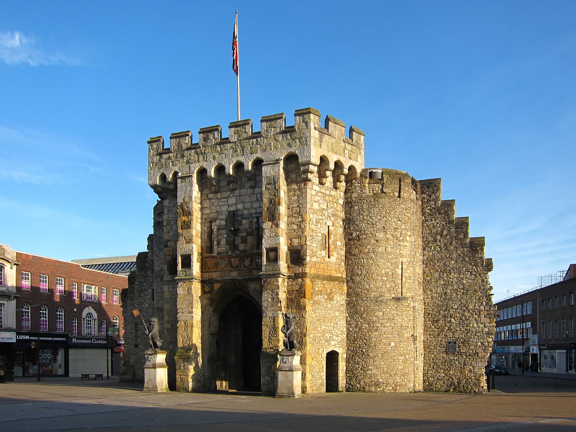 The medieval Bargate gatehouse in Southampton