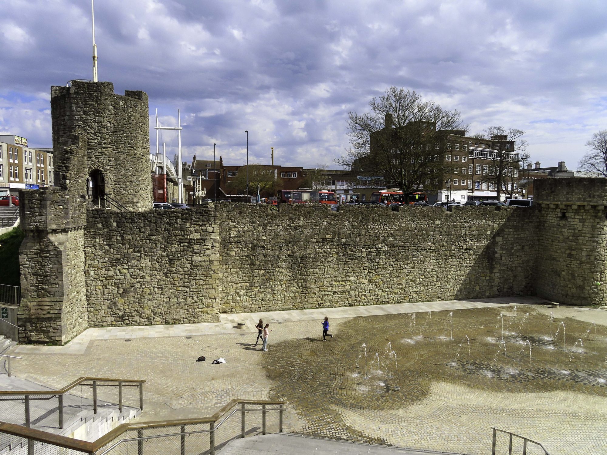 Arundel Tower and the medieval town walls of Southampton