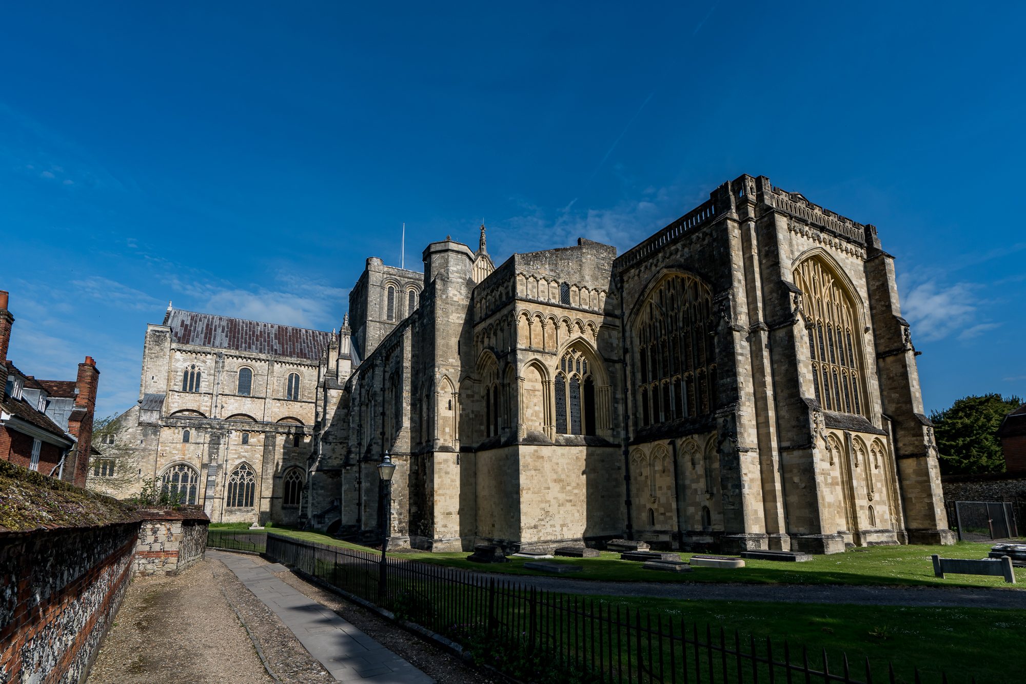 The nave and tower of Winchester Cathedral